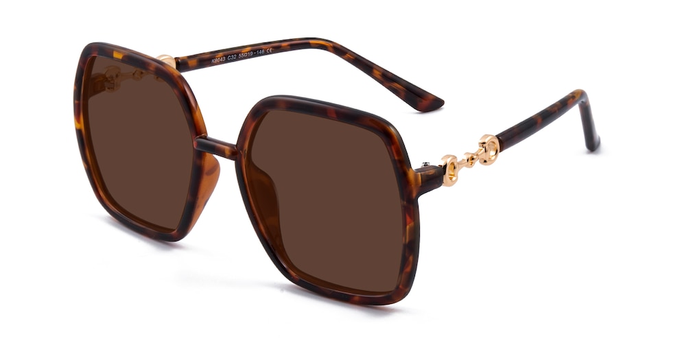 Meroy Tortoise Square TR90 Sunglasses