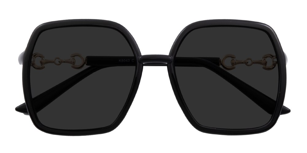 Meroy Black Square TR90 Sunglasses