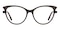 Reuben Gray/Red Cat Eye Acetate Eyeglasses
