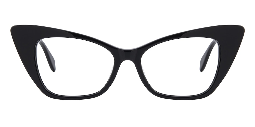 Phoebe Black Cat Eye Acetate Eyeglasses