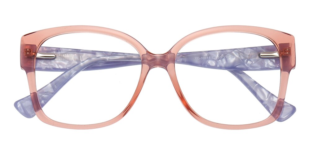 Nina Pink/Purple Tortoise Square Acetate Eyeglasses
