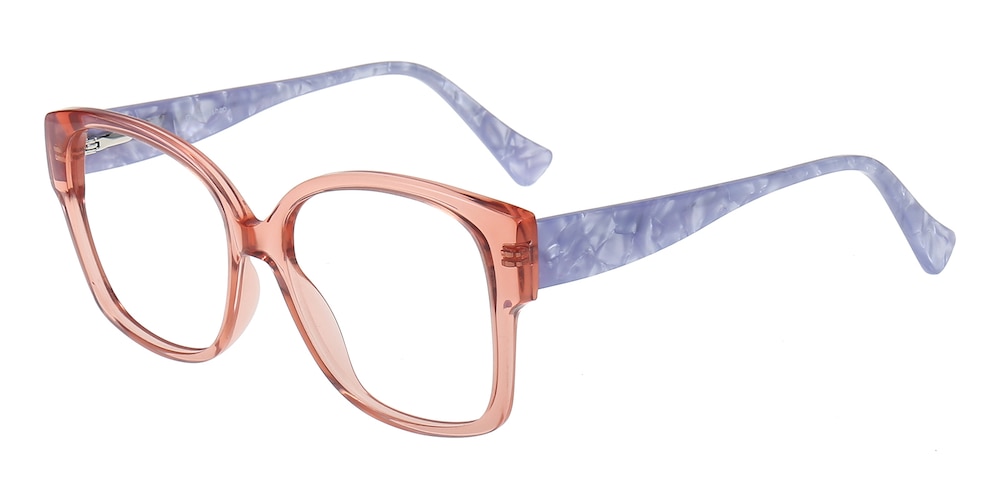 Nina Pink/Purple Tortoise Square Acetate Eyeglasses