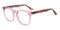 Burbank Pink Rectangle Acetate Eyeglasses