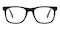 Sacramento Black Rectangle Acetate Eyeglasses