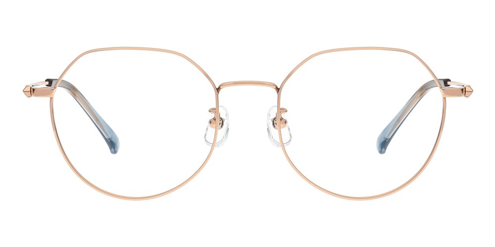 Avon Rose Gold Polygon Titanium Eyeglasses