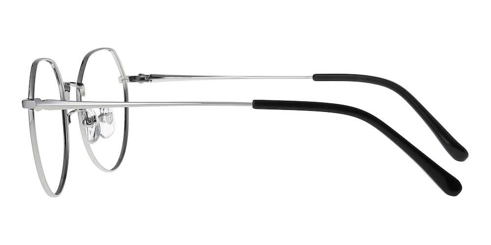 Avon Black/Silver Polygon Titanium Eyeglasses