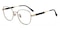 Scottsdale Black/Golden Oval Titanium Eyeglasses