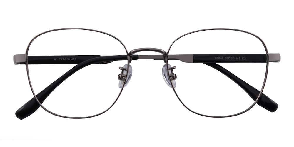 Scottsdale Gunmetal Oval Titanium Eyeglasses