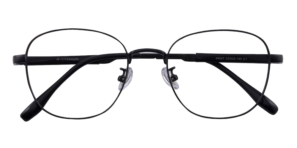 Scottsdale Black Oval Titanium Eyeglasses