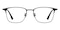 Alvin Black/Gunmetal Rectangle Titanium Eyeglasses
