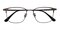 Alvin Brown Rectangle Titanium Eyeglasses