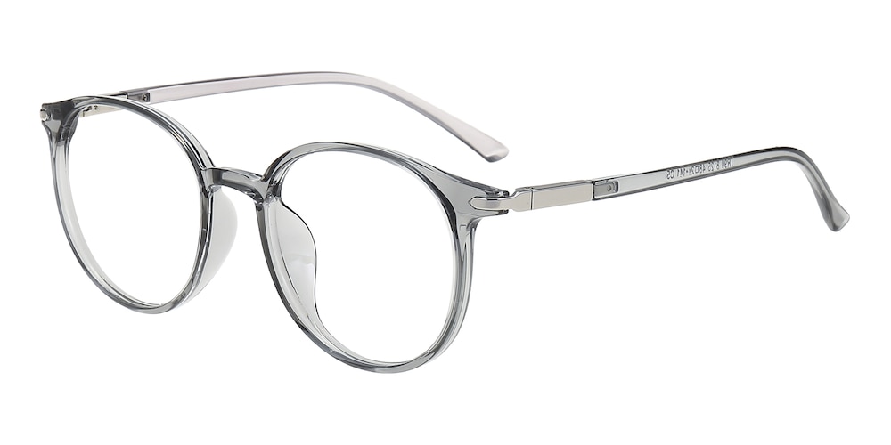 Woolf Gray Round TR90 Eyeglasses