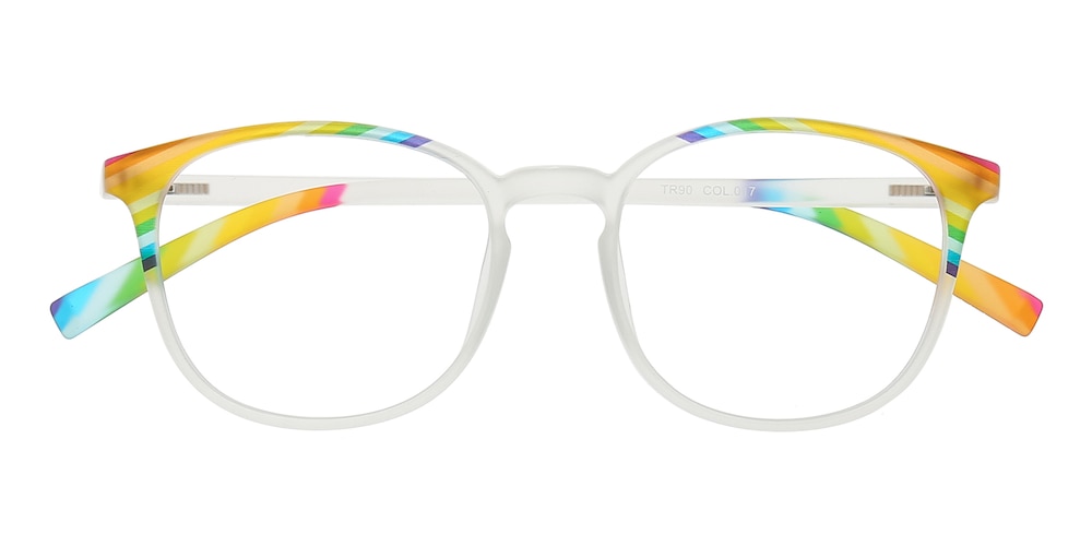 Rainbow Cat Eye Multicolor Full-Frame TR90 Eyeglasses