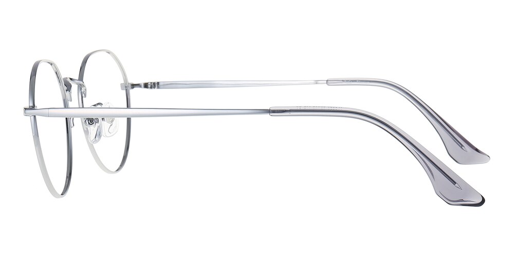 Bean Silver Oval Titanium Eyeglasses