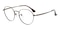 Bean Brown Oval Titanium Eyeglasses