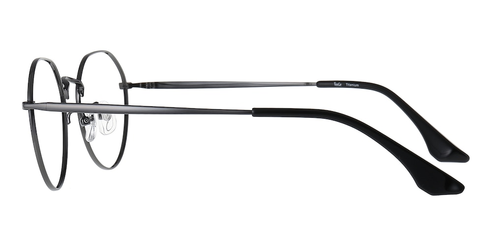 Bean Black Oval Titanium Eyeglasses