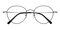 Acadia Black/Silver Round Titanium Eyeglasses