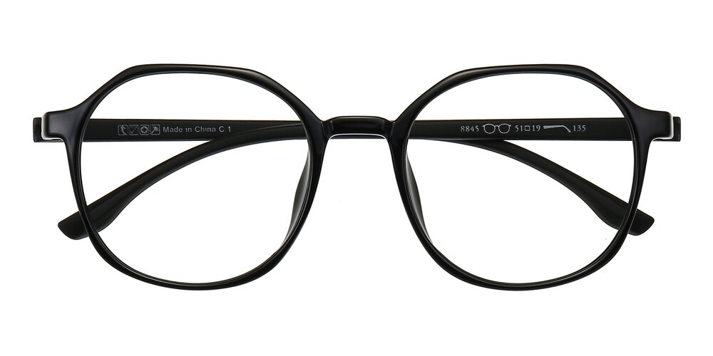 Ziv Black Polygon TR90 Eyeglasses