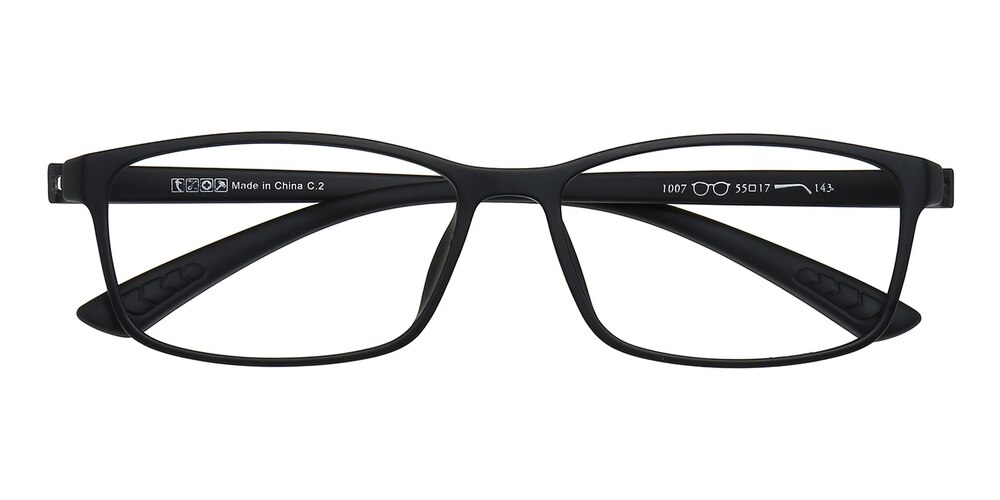 Yardy MBlack Rectangle TR90 Eyeglasses