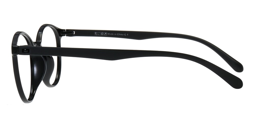 Wythe Black Round TR90 Eyeglasses