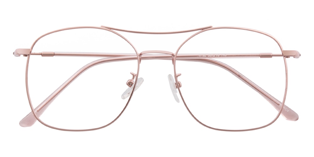 Beverly Rose Gold Aviator Metal Eyeglasses