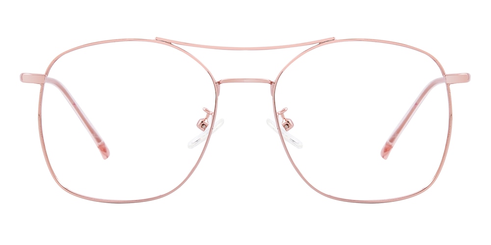 Beverly Rose Gold Aviator Metal Eyeglasses