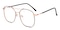 Beverly Black/Rose Gold Aviator Metal Eyeglasses