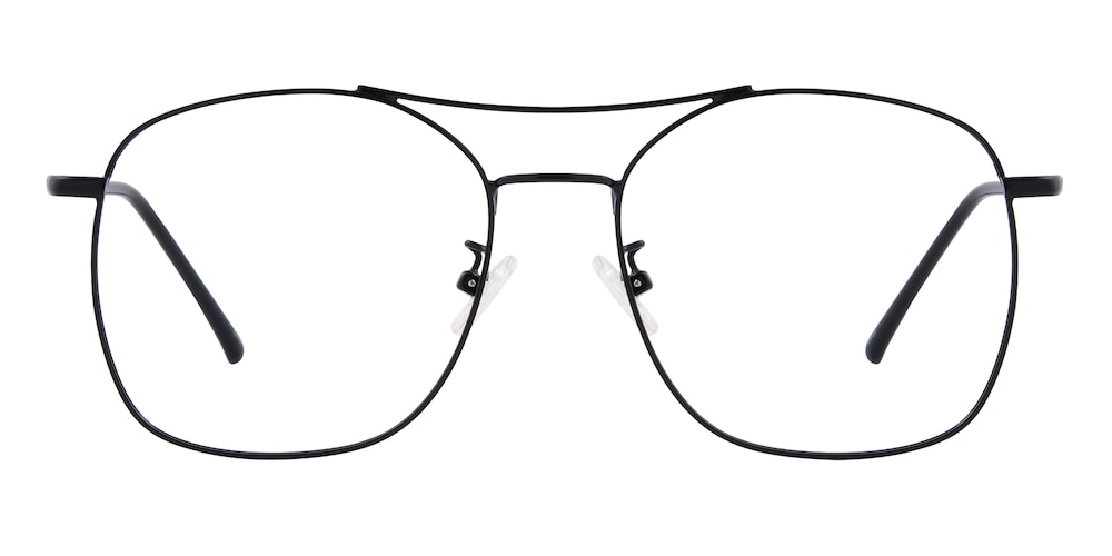 Beverly Black Aviator Metal Eyeglasses