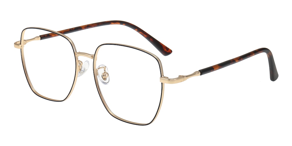 Pro Acme Hexagonal Non-Prescription Glasses Frame for Women Men Designer  Square Round Metal Clear Lens Eyeglasses (Gold+Silver) at  Women's  Clothing store