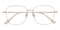 Modesto Rose Gold/White Square Metal Eyeglasses