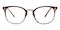 Water Brown multicolor Oval Metal Eyeglasses