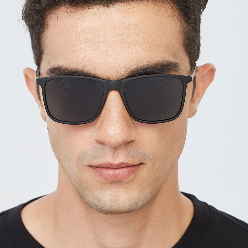 Pangnirtung Black Rectangle TR90 Sunglasses