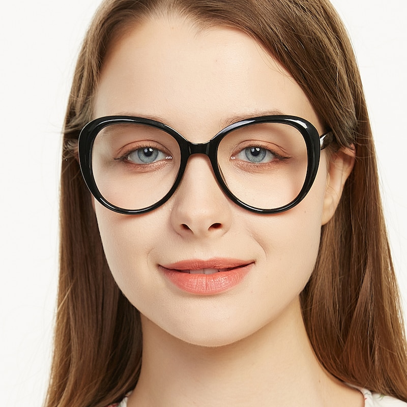 Julia Black Cat Eye TR90 Eyeglasses