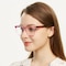 Burbank Pink Rectangle Acetate Eyeglasses