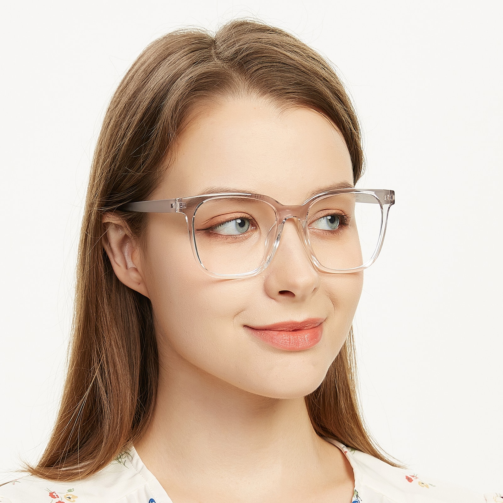 Square Eyeglasses, Full Frame Crystal TR90 - FP2483