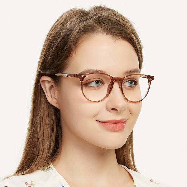 Fitchburg Round Brown Full Frame Tr90 Eyeglasses Glassesshop 