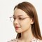 Edwina Pink/Crystal Oval TR90 Eyeglasses