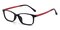 Bronx Black/Red Rectangle TR90 Eyeglasses