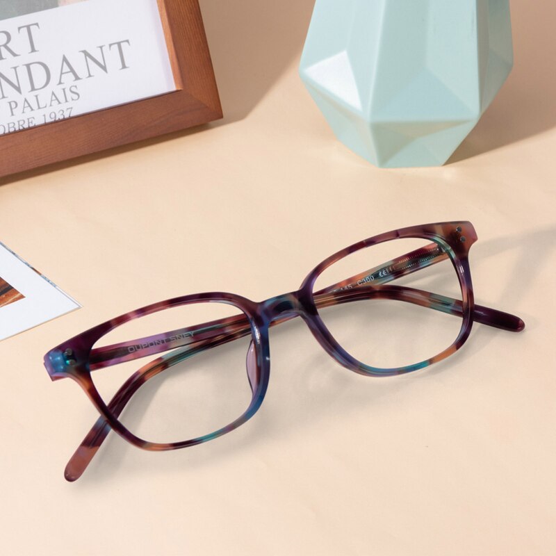 Vogt Multicolor Square Acetate Eyeglasses