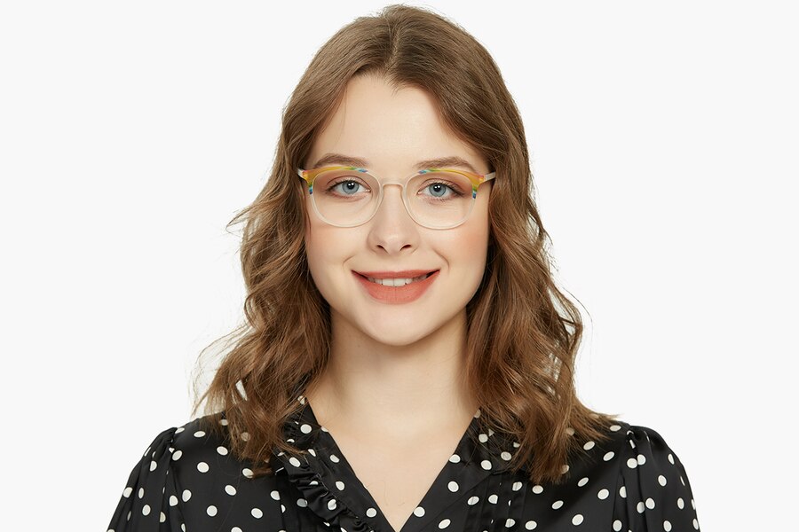 Tallahassee Square Multicolor/Crystal FullFrame TR90 Eyeglasses