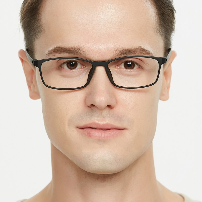 Yardy MBlack Rectangle TR90 Eyeglasses