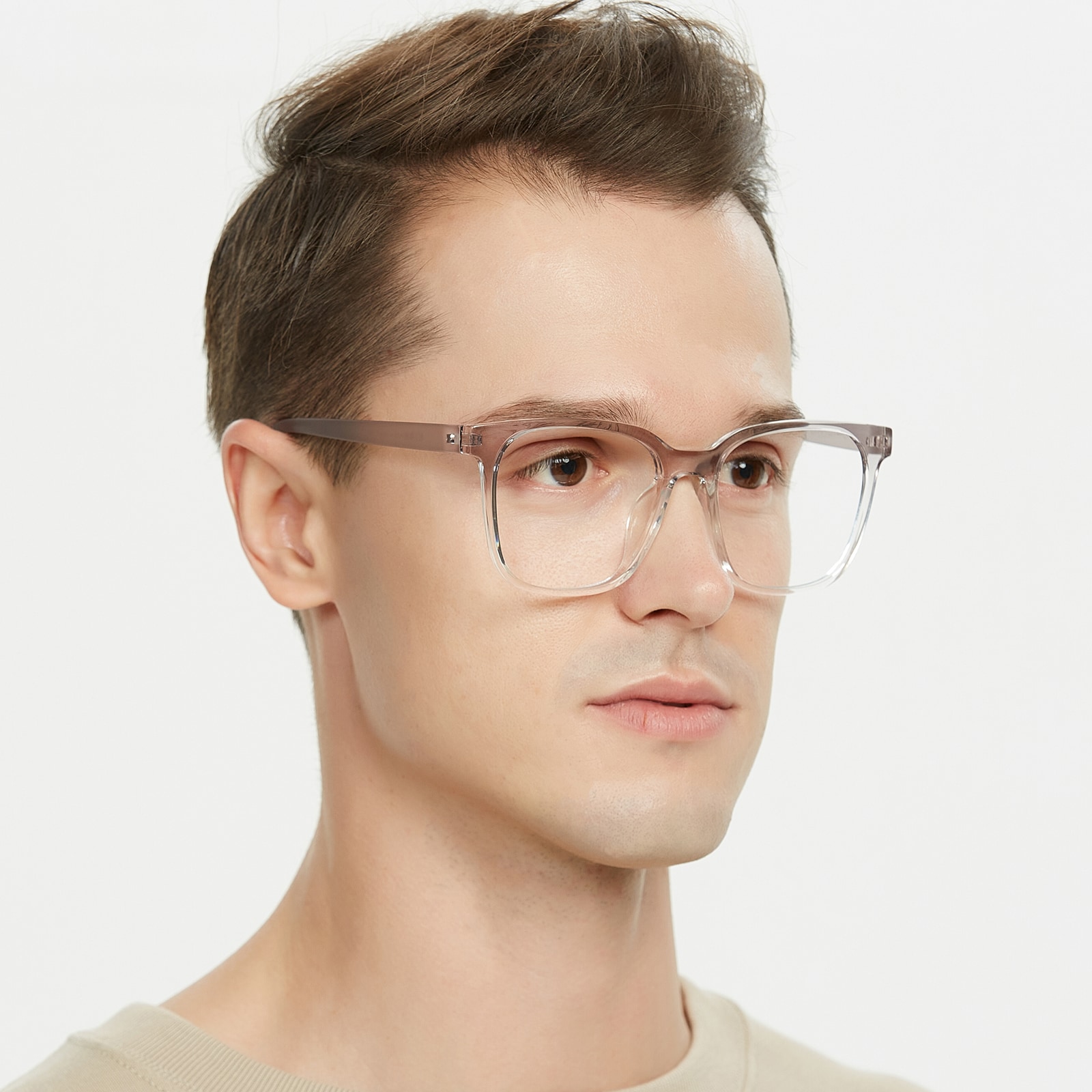 Square Eyeglasses, Full Frame Crystal TR90 - FP2483