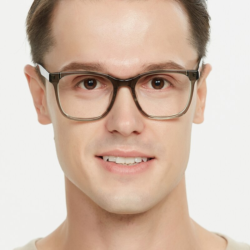 Brady Light Brown Rectangle Acetate Eyeglasses
