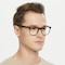 Brady Light Brown Rectangle Acetate Eyeglasses