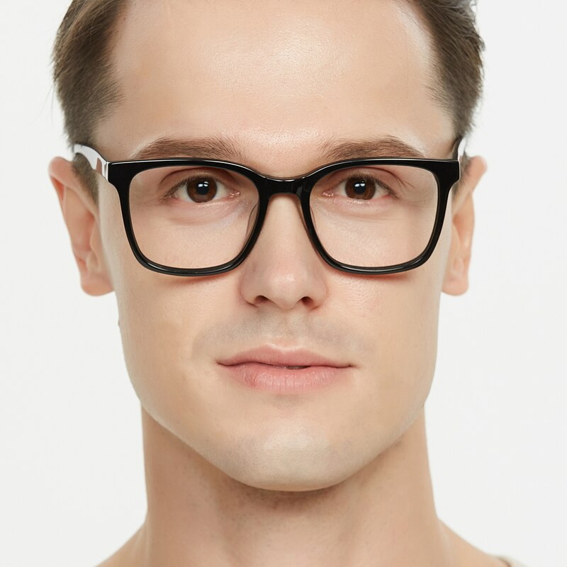 Brady Black Rectangle Acetate Eyeglasses