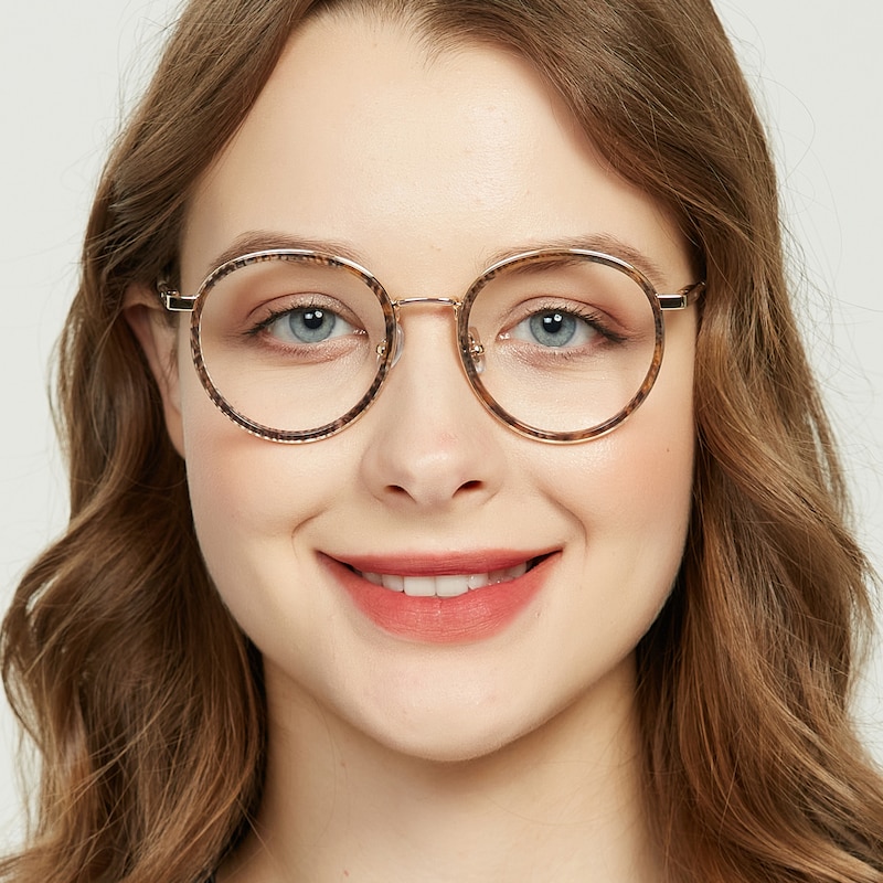 Westlake Stripe/Golden Round Acetate Eyeglasses