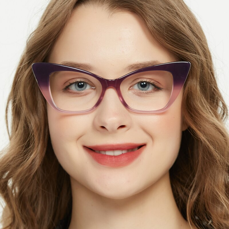 Phoebe Purple Cat Eye Acetate Eyeglasses