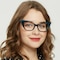 Phoebe Cyan Floral Cat Eye Acetate Eyeglasses