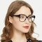 Nina Black Square Acetate Eyeglasses