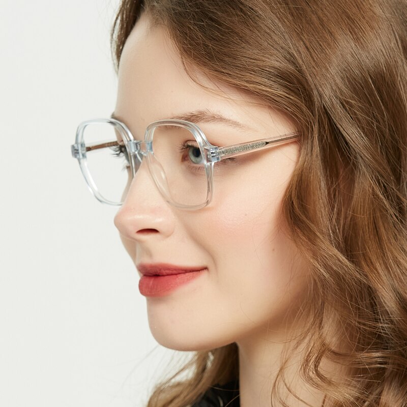 Nigel Crystal Square Acetate Eyeglasses
